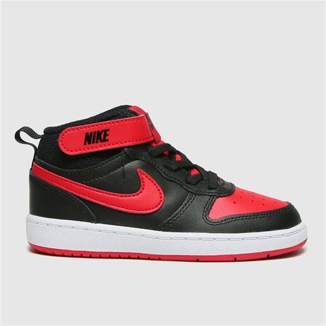 nike court borough mid sneaker schwarz mit rot|nike court vision low.